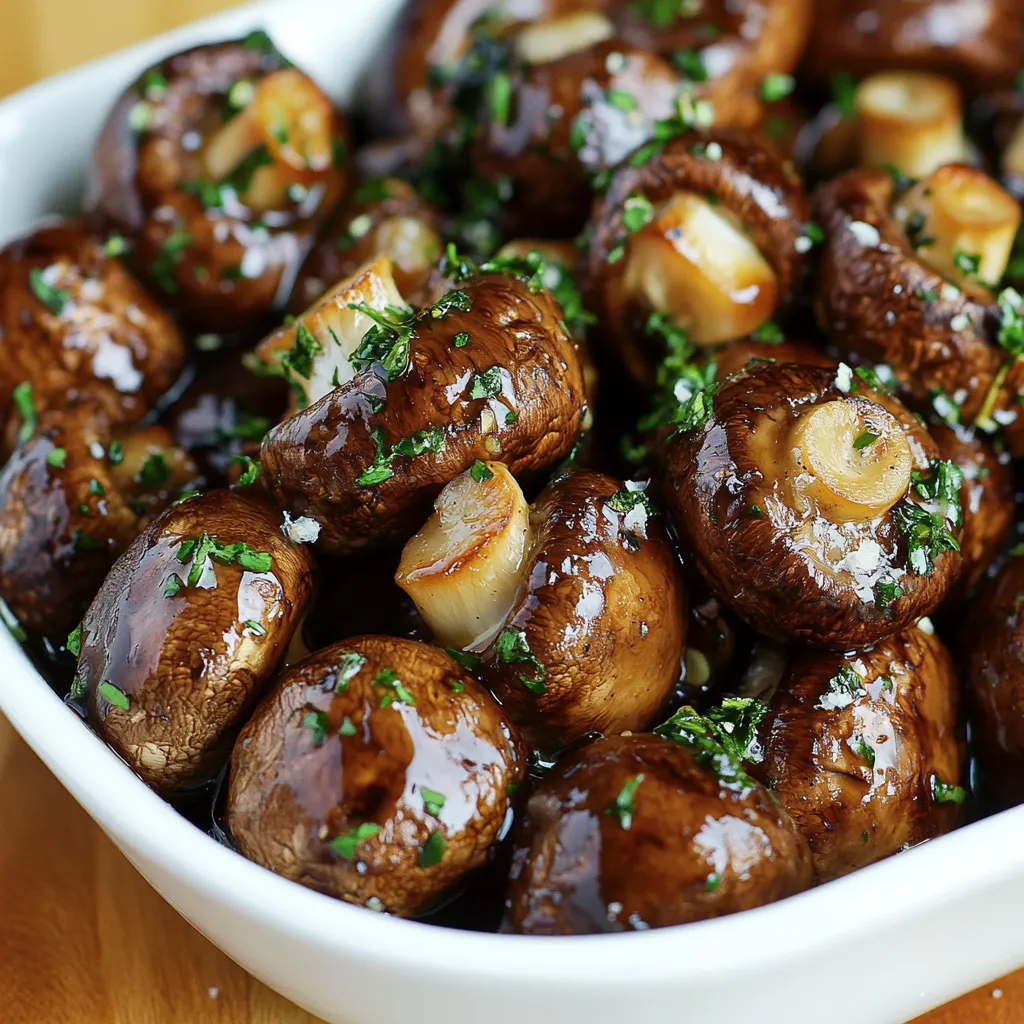 Balsamic Soy Roasted Garlic Mushrooms