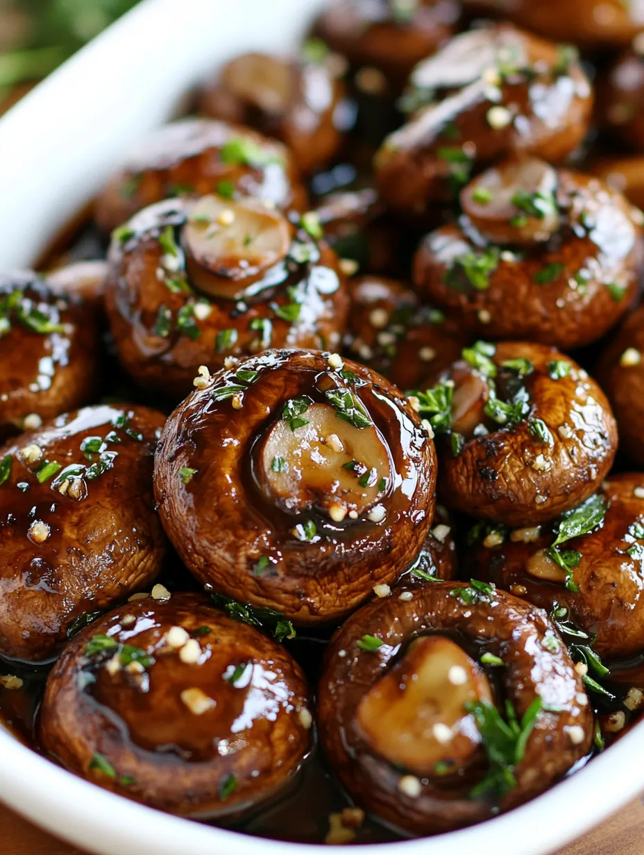 Balsamic Soy Roasted Garlic Mushrooms