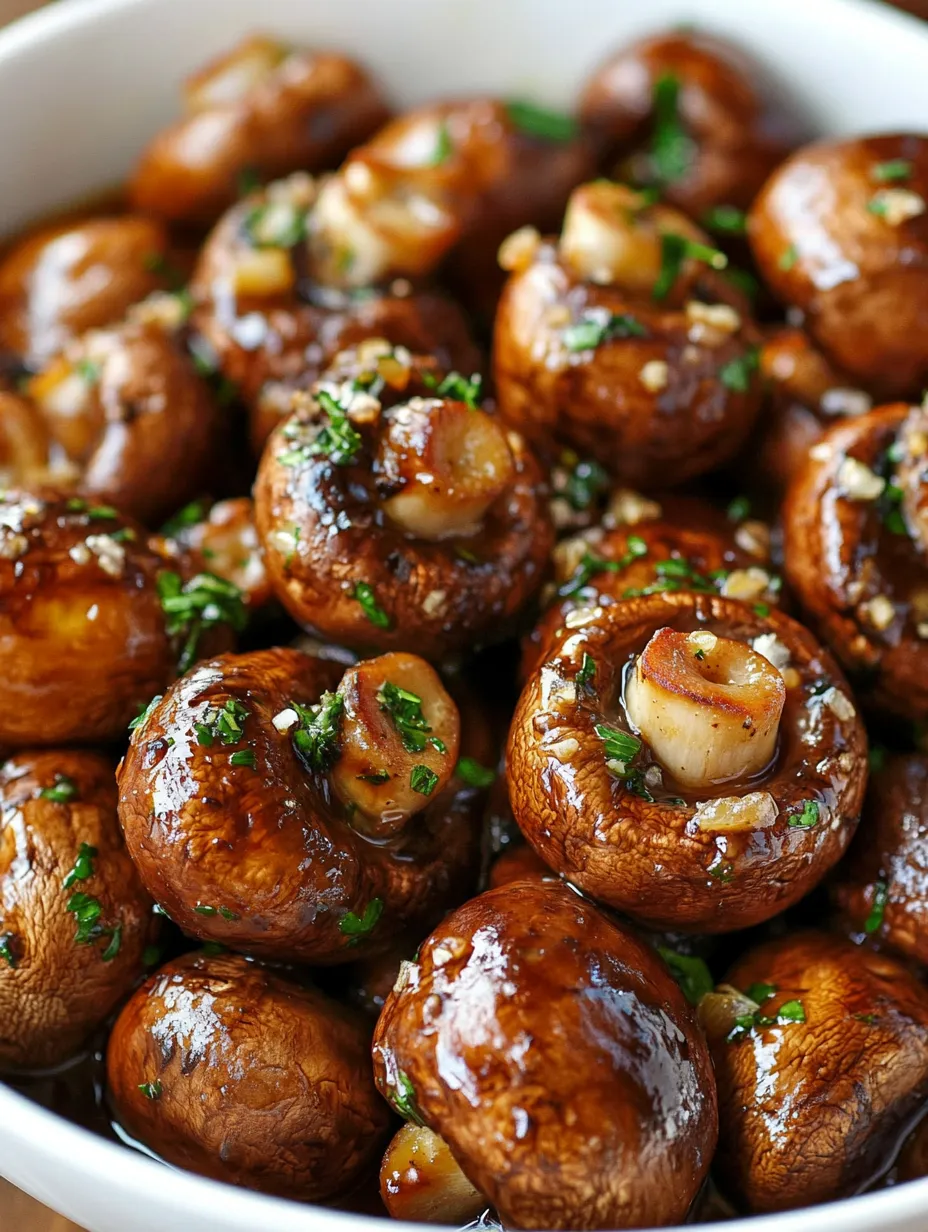 Balsamic Soy Roasted Garlic Mushrooms
