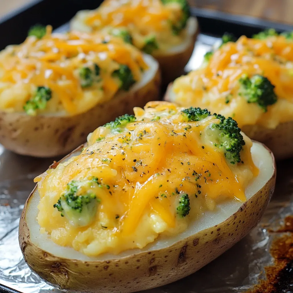 The Best Broccoli Cheddar Twice Baked Potatoes
