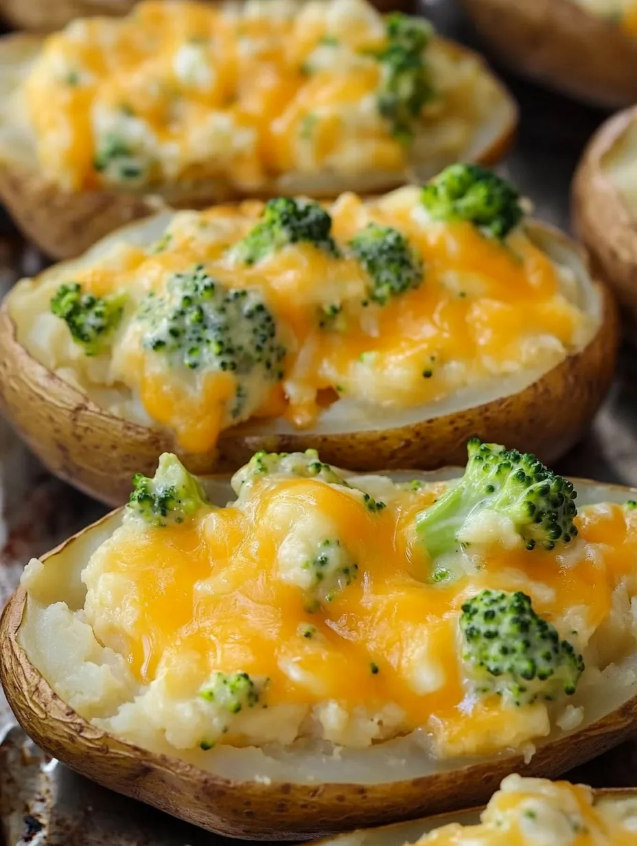 The Best Broccoli Cheddar Twice Baked Potatoes