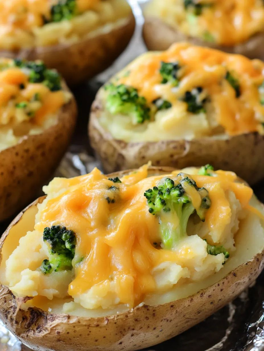 The Best Broccoli Cheddar Twice Baked Potatoes