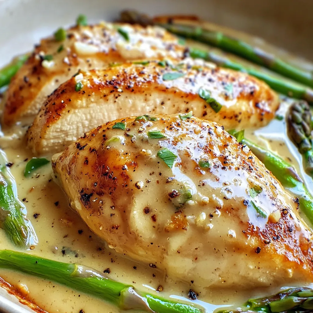 Caesar Chicken with Asparagus