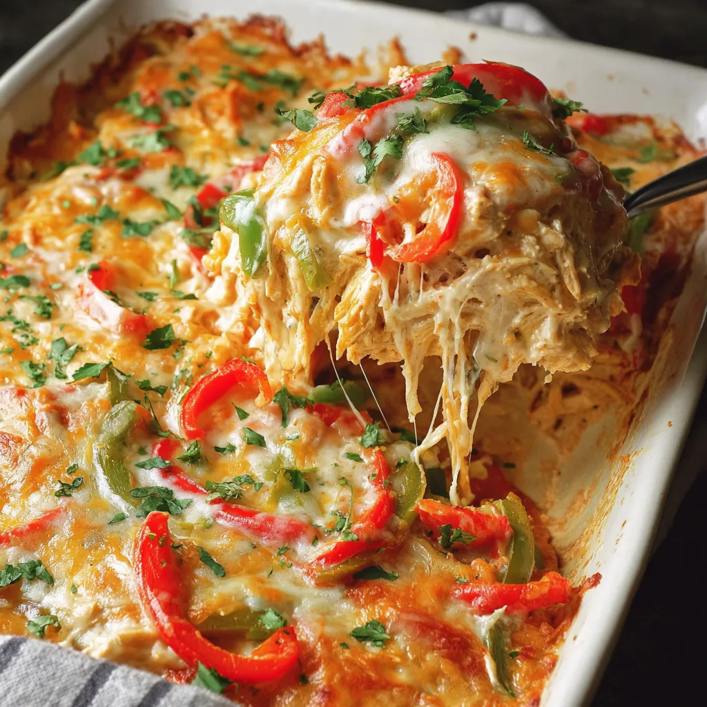 Creamy Chicken Fajita Casserole
