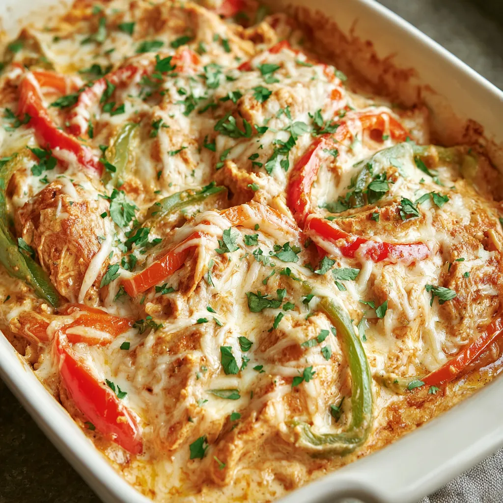 Creamy Chicken Fajita Casserole