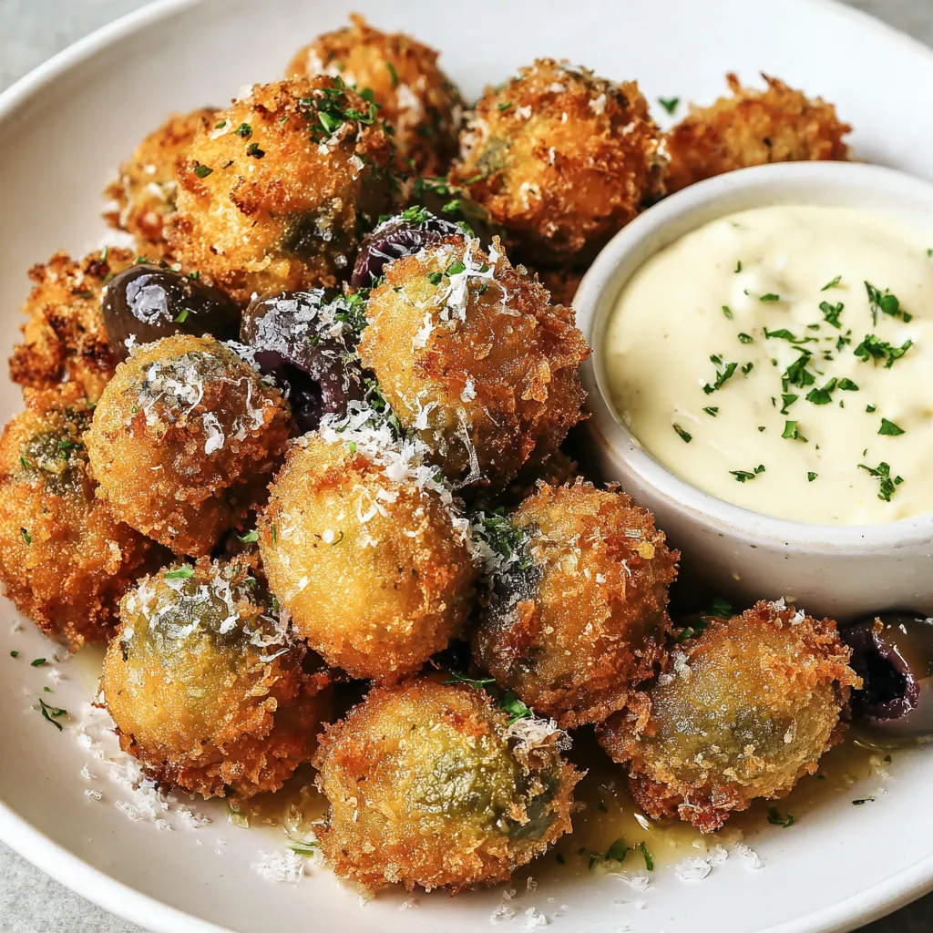 Fried Olives with Garlic Aioli