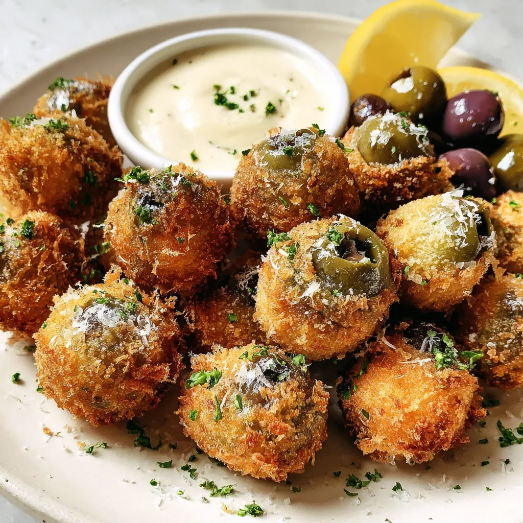Fried Olives with Garlic Aioli