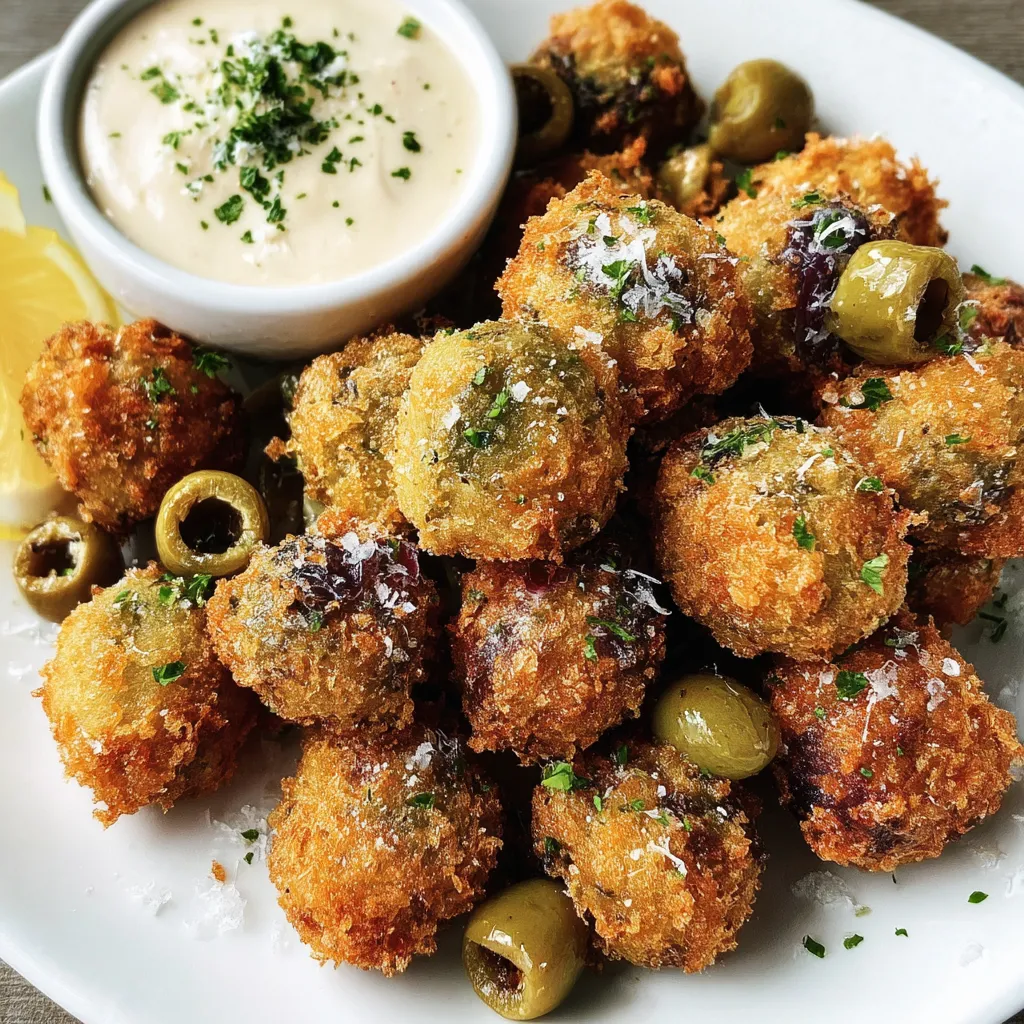 Fried Olives with Garlic Aioli