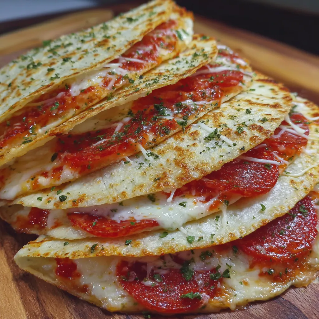 Pizza Quesadillas with Pepperoni