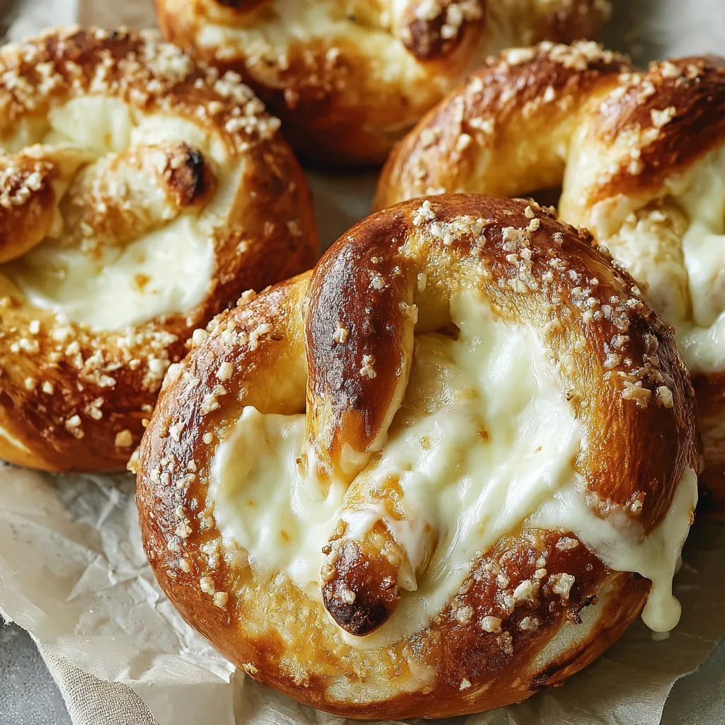 Mozzarella Stuffed Soft Pretzels