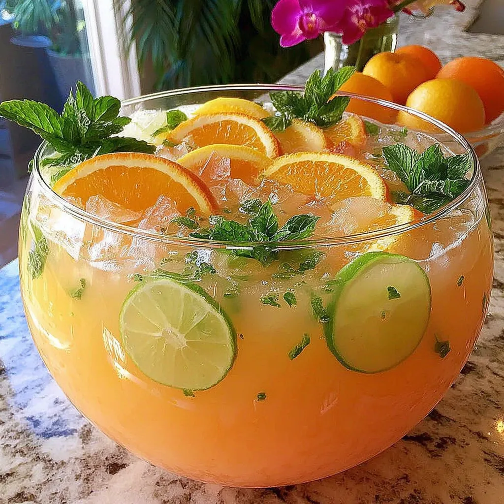 SUMMER TROPICAL PINEAPPLE LEMONADE PUNCH