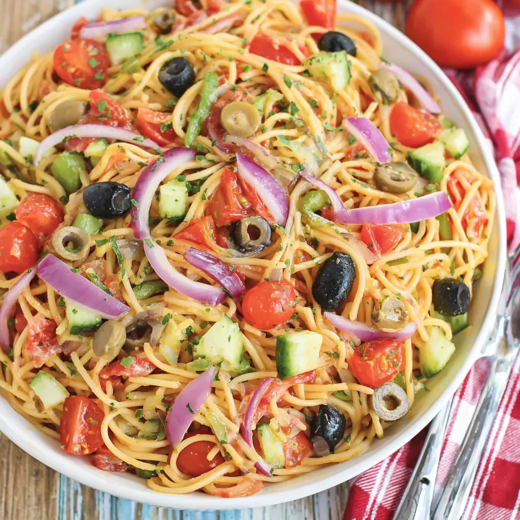 Summer Spaghetti Salad (+Video)