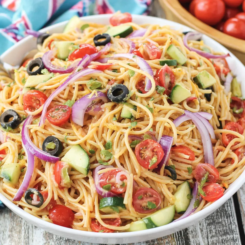 Summer Spaghetti Salad (+Video)