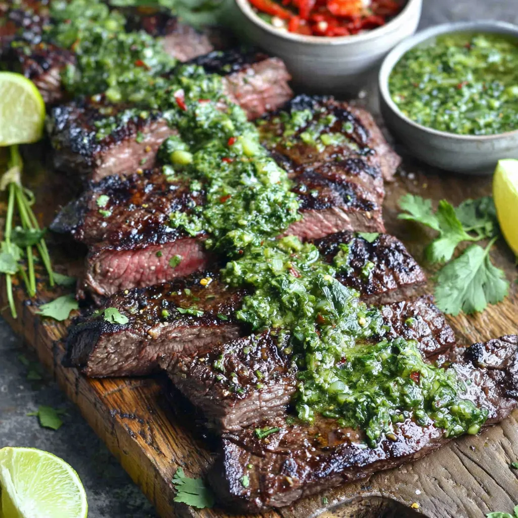 Grilled Skirt Steak with Chimichurri