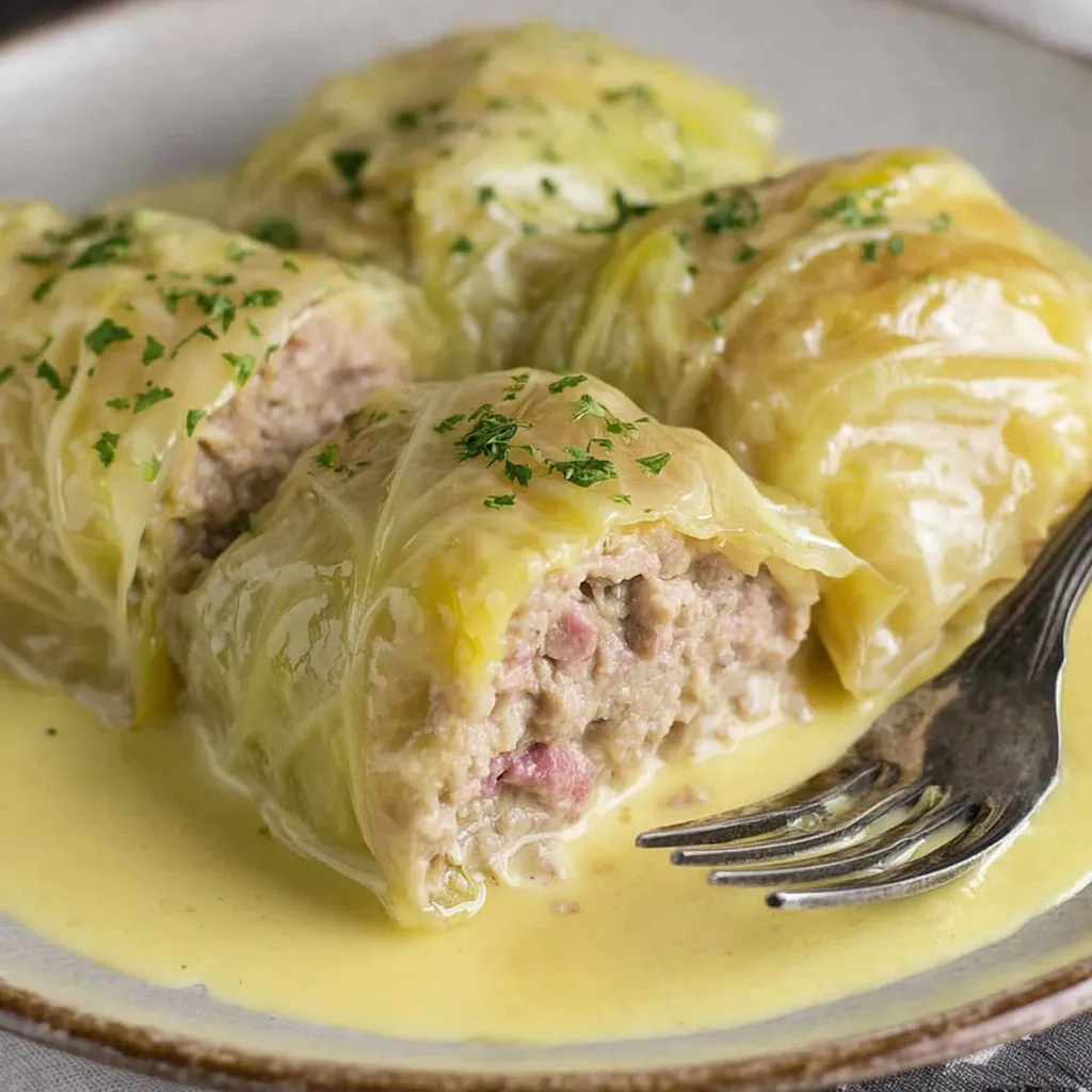 Greek Stuffed Cabbage Rolls Recipe (Lahanodolmades Avgolemono)