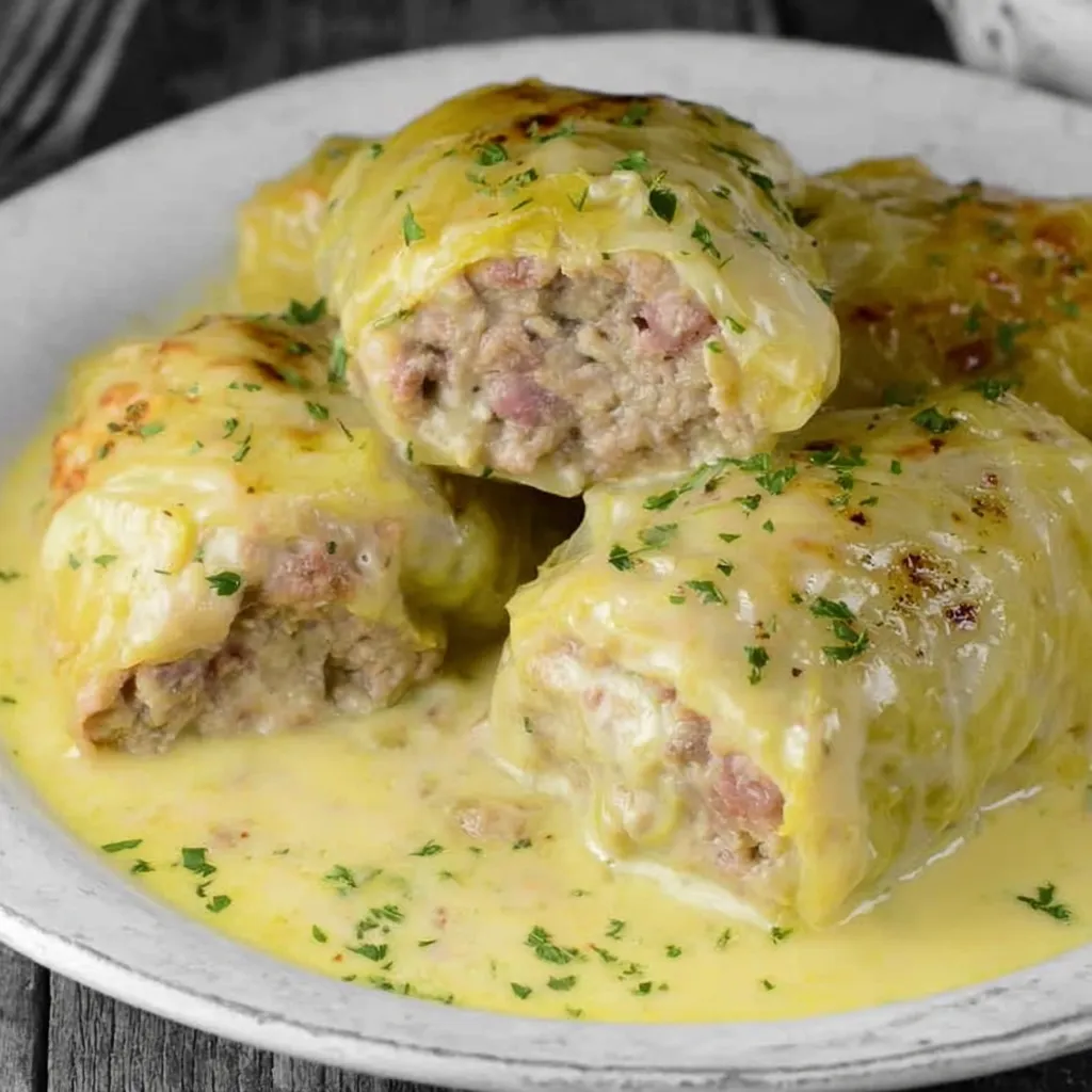Greek Stuffed Cabbage Rolls Recipe (Lahanodolmades Avgolemono)