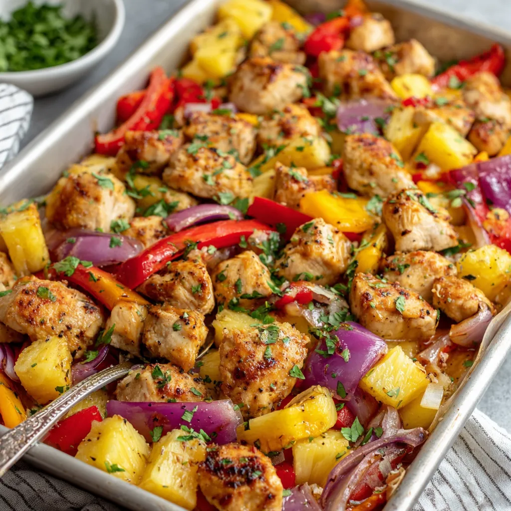 Hawaiian Chicken Sheet Pan