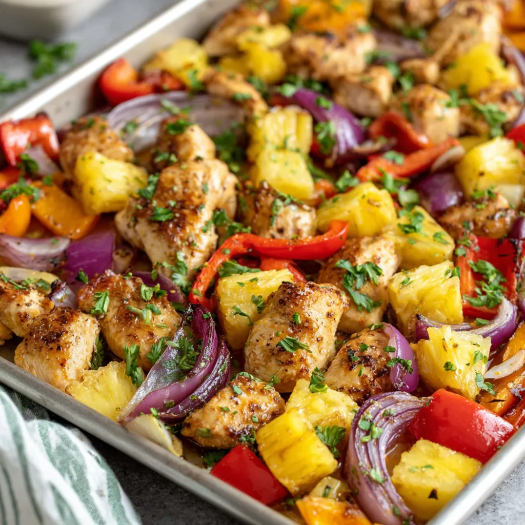 Hawaiian Chicken Sheet Pan