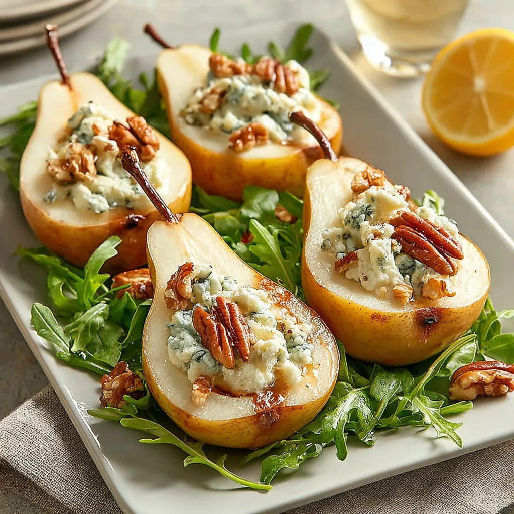 Elegant Blue Cheese Stuffed Pears