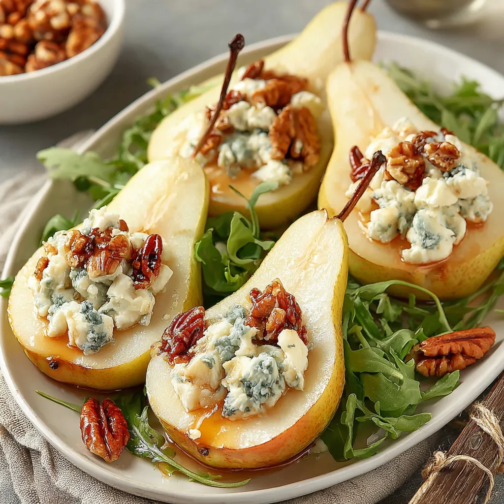 Elegant Blue Cheese Stuffed Pears