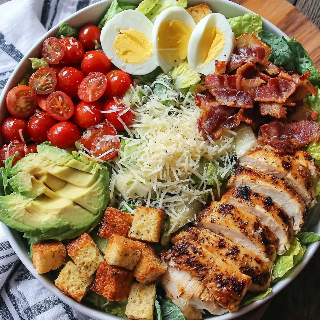 Grilled Chicken Avocado Caesar Salad