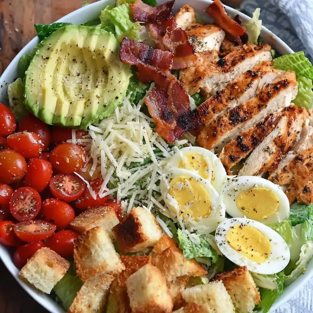 Grilled Chicken Avocado Caesar Salad