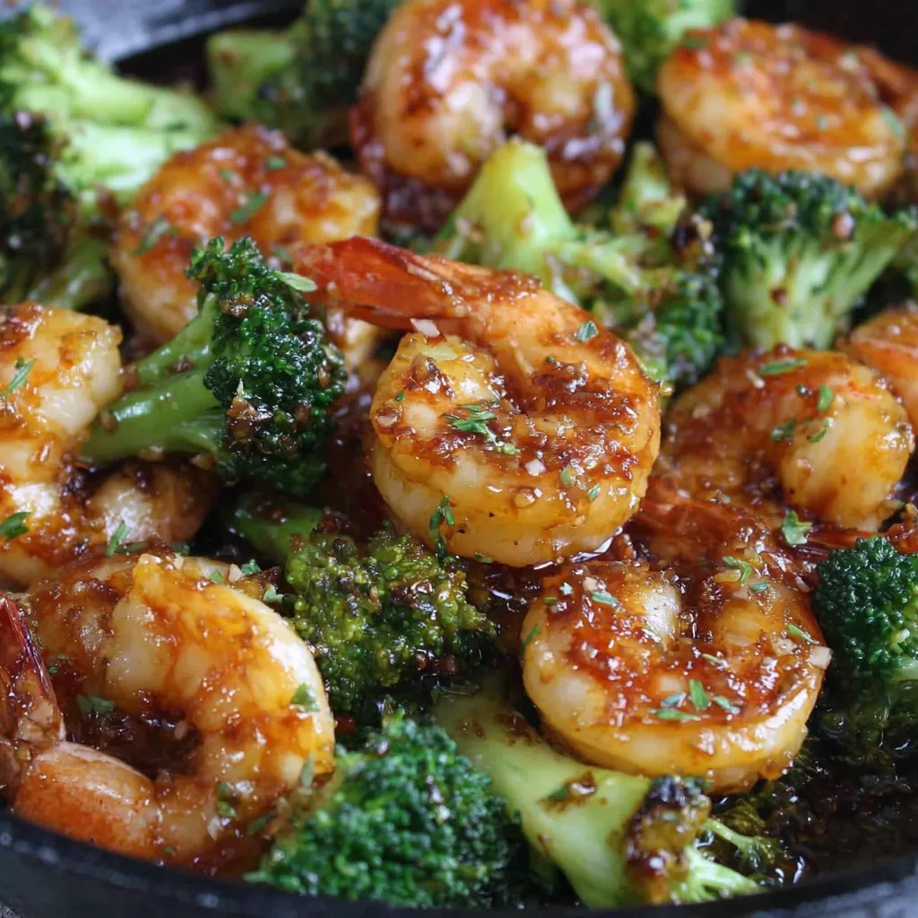 Honey Garlic Butter Shrimp and Broccoli