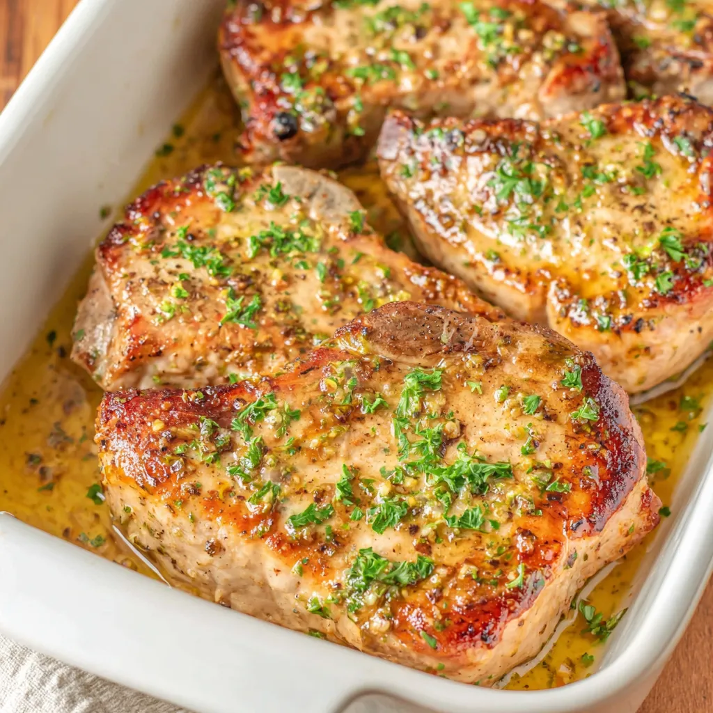 Baked Ranch Butter Pork Chops