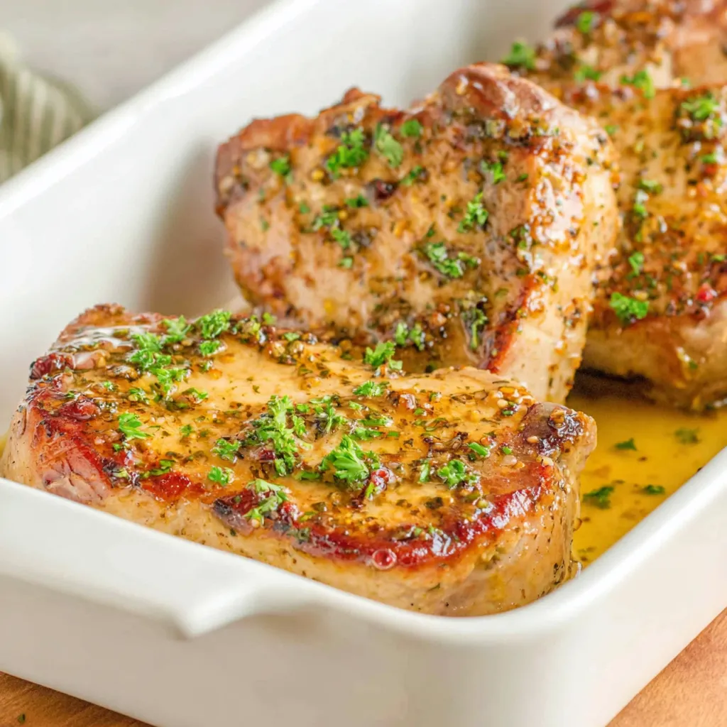 Baked Ranch Butter Pork Chops