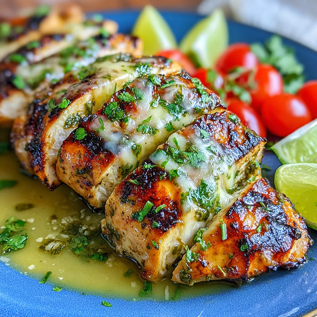 Grilled Salsa Verde Pepper Jack Chicken