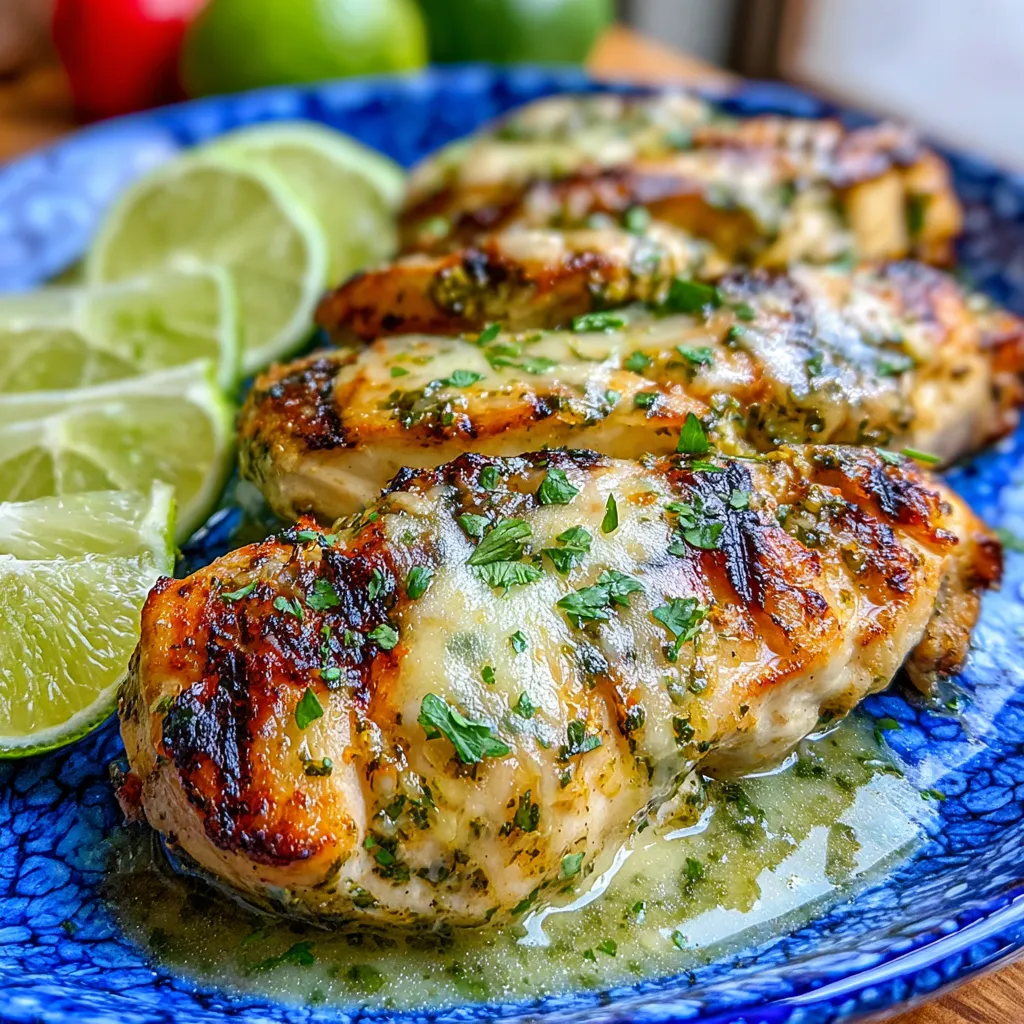 Grilled Salsa Verde Pepper Jack Chicken