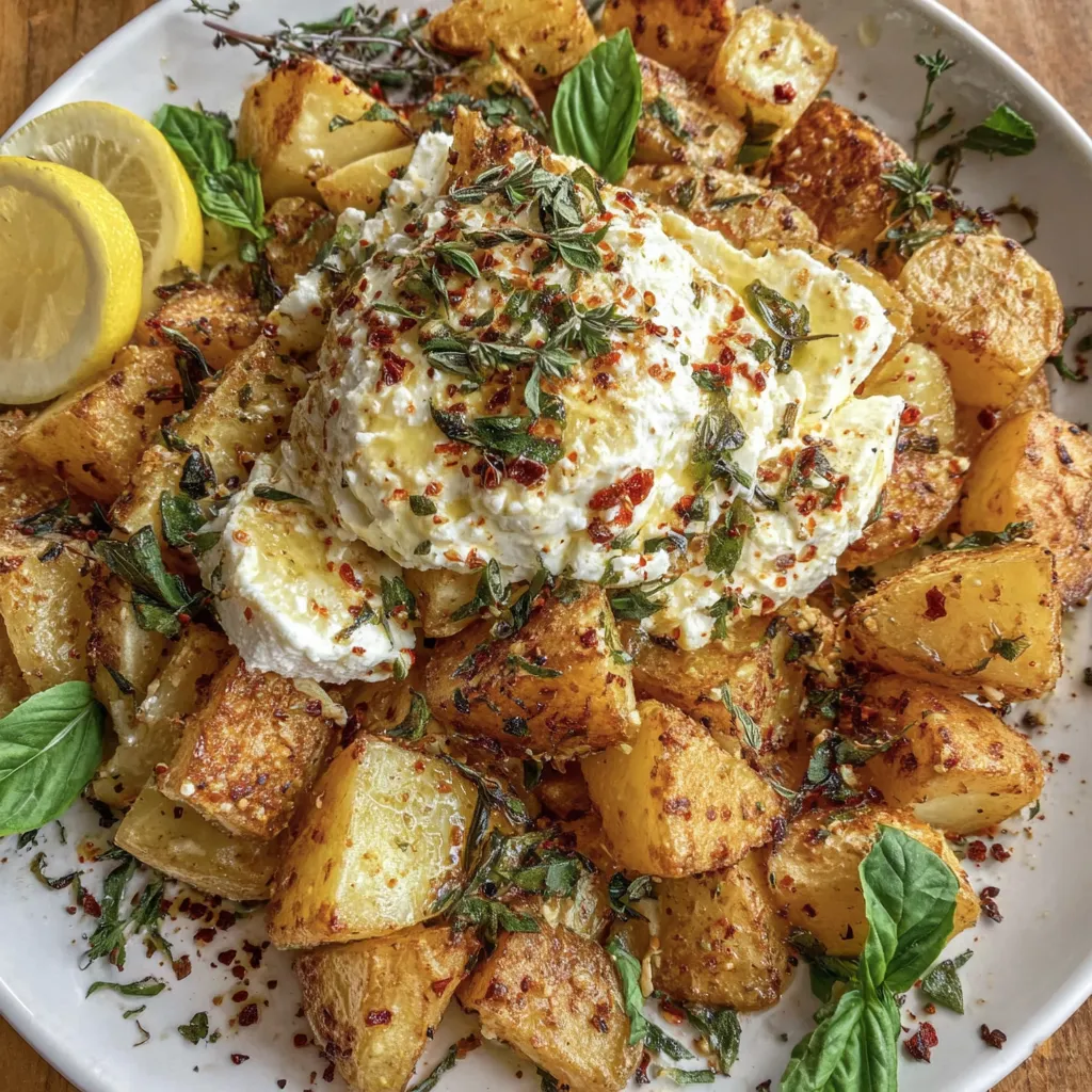 Baked Feta Potatoes