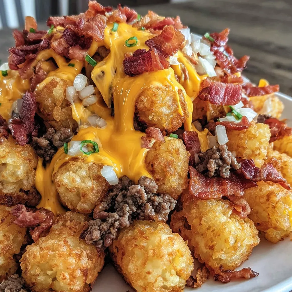 Bacon Cheeseburger Stuffed Tater Tot Cones: 5 Easy Steps