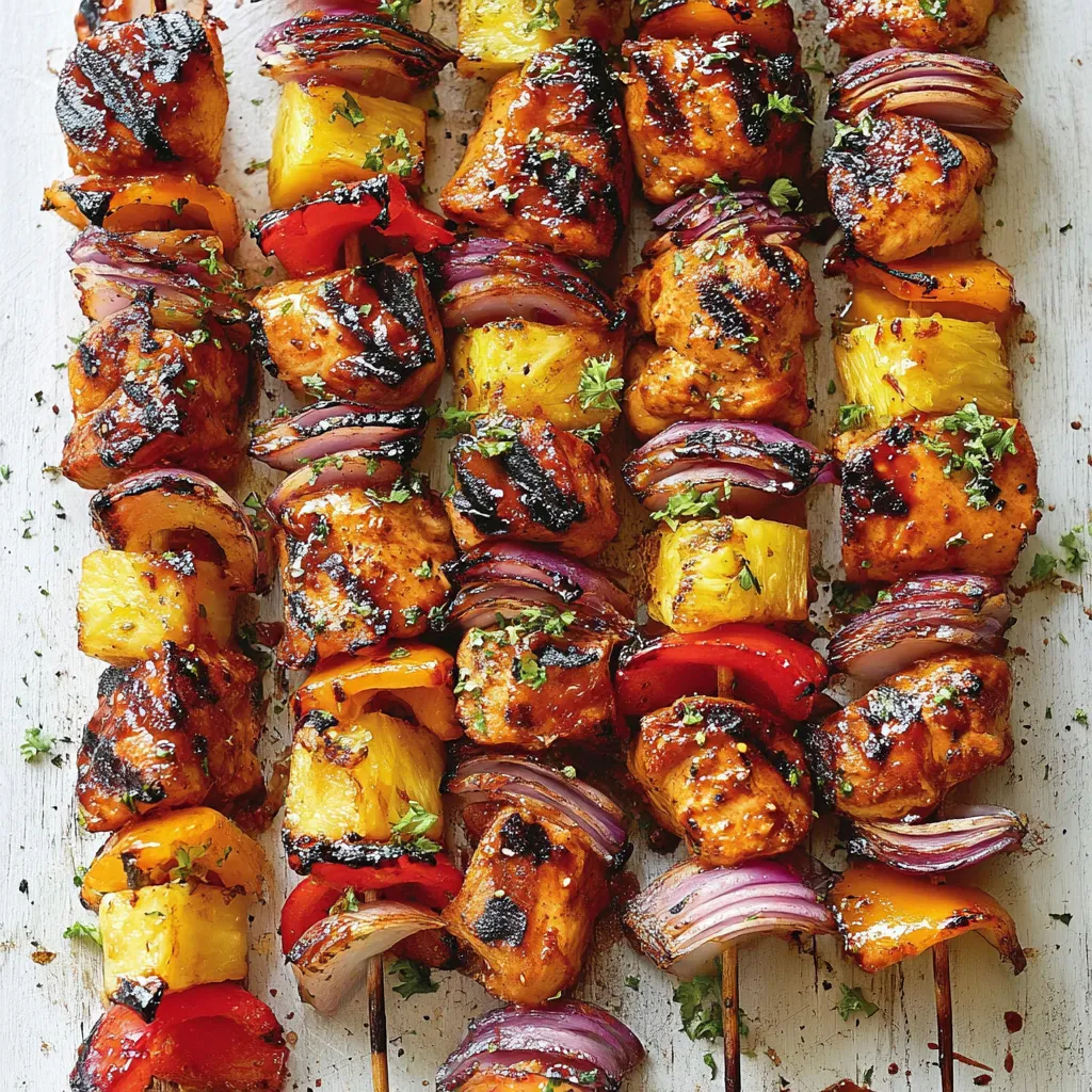 Hawaiian Chicken Kebabs