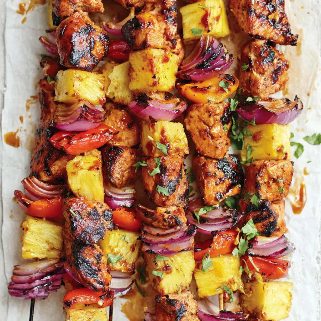 Hawaiian Chicken Kebabs