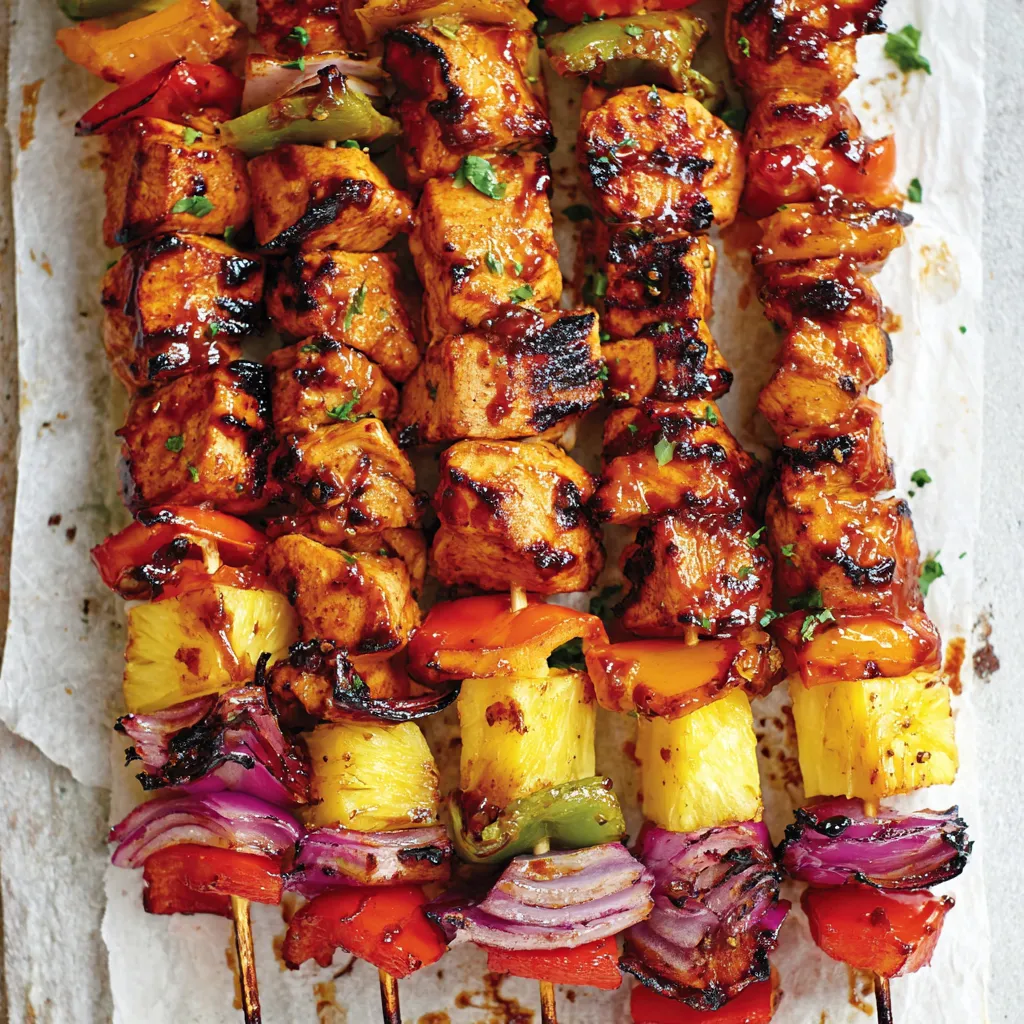 Hawaiian Chicken Kebabs