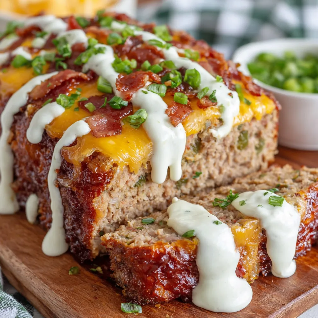 Smoky Jalapeño Popper Meatloaf with Creamy Ranch Drizzle: A Bold Twist on a Classic Comfort Food