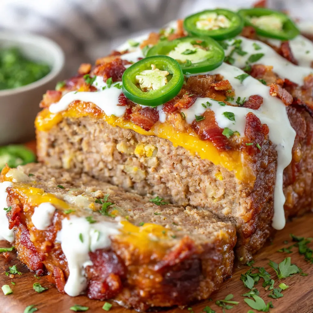 Smoky Jalapeño Popper Meatloaf with Creamy Ranch Drizzle: A Bold Twist on a Classic Comfort Food
