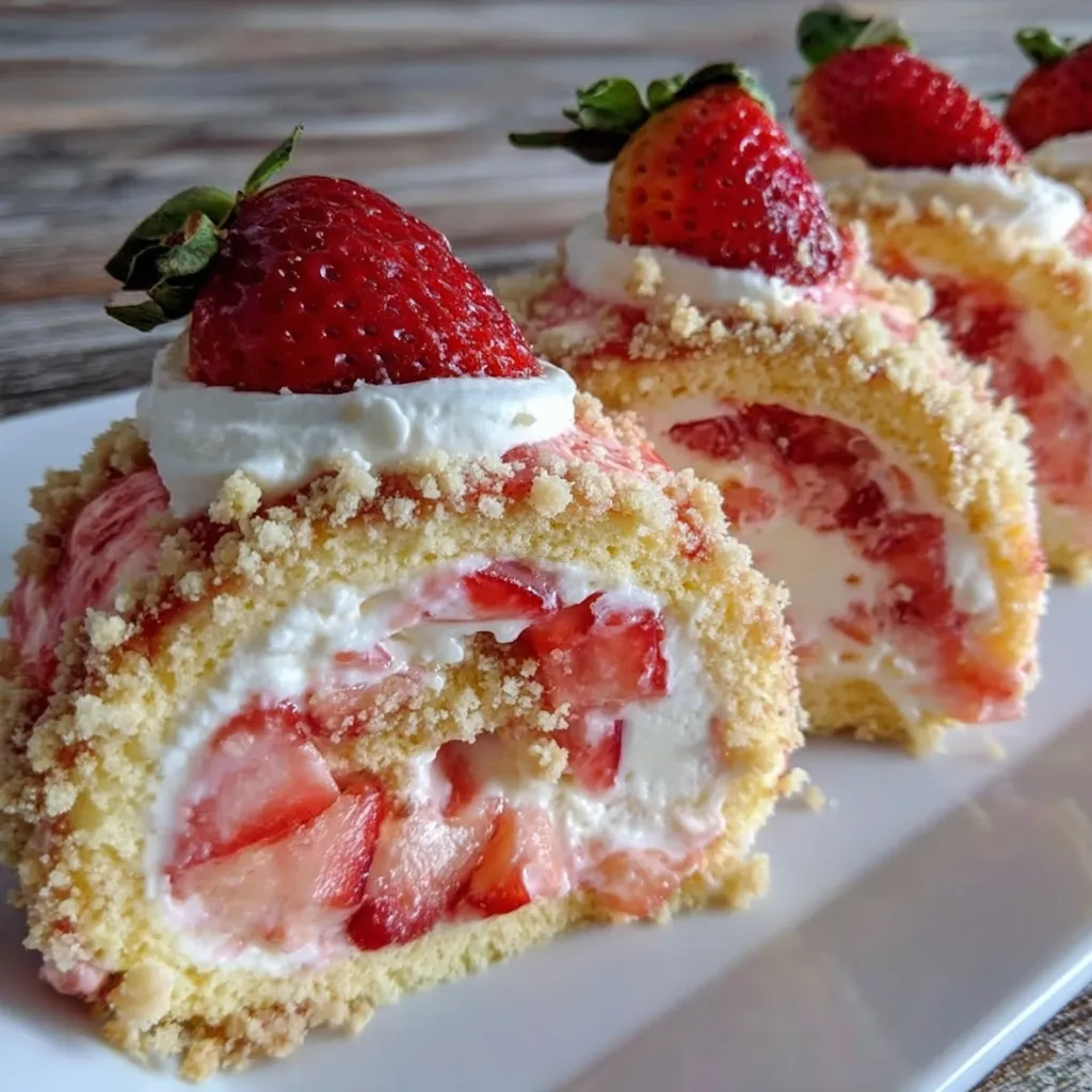 Strawberry Shortcake Cheesecake Rolls