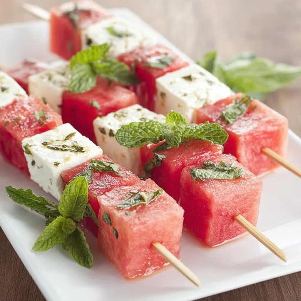 Wassermelonen-Feta Spieße