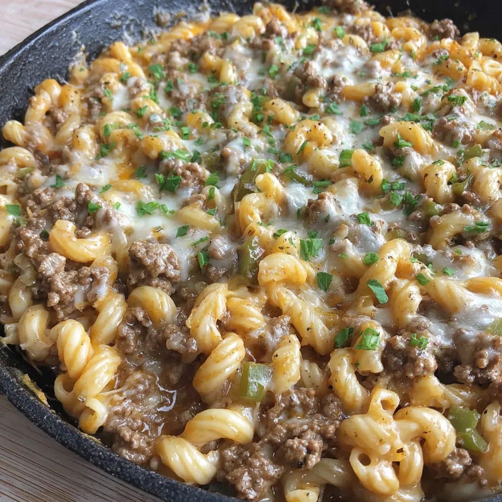 Cheese Steak Homemade Hamburger Helper