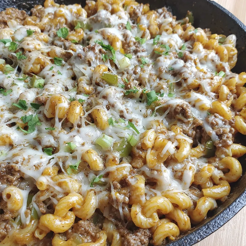 Cheese Steak Homemade Hamburger Helper