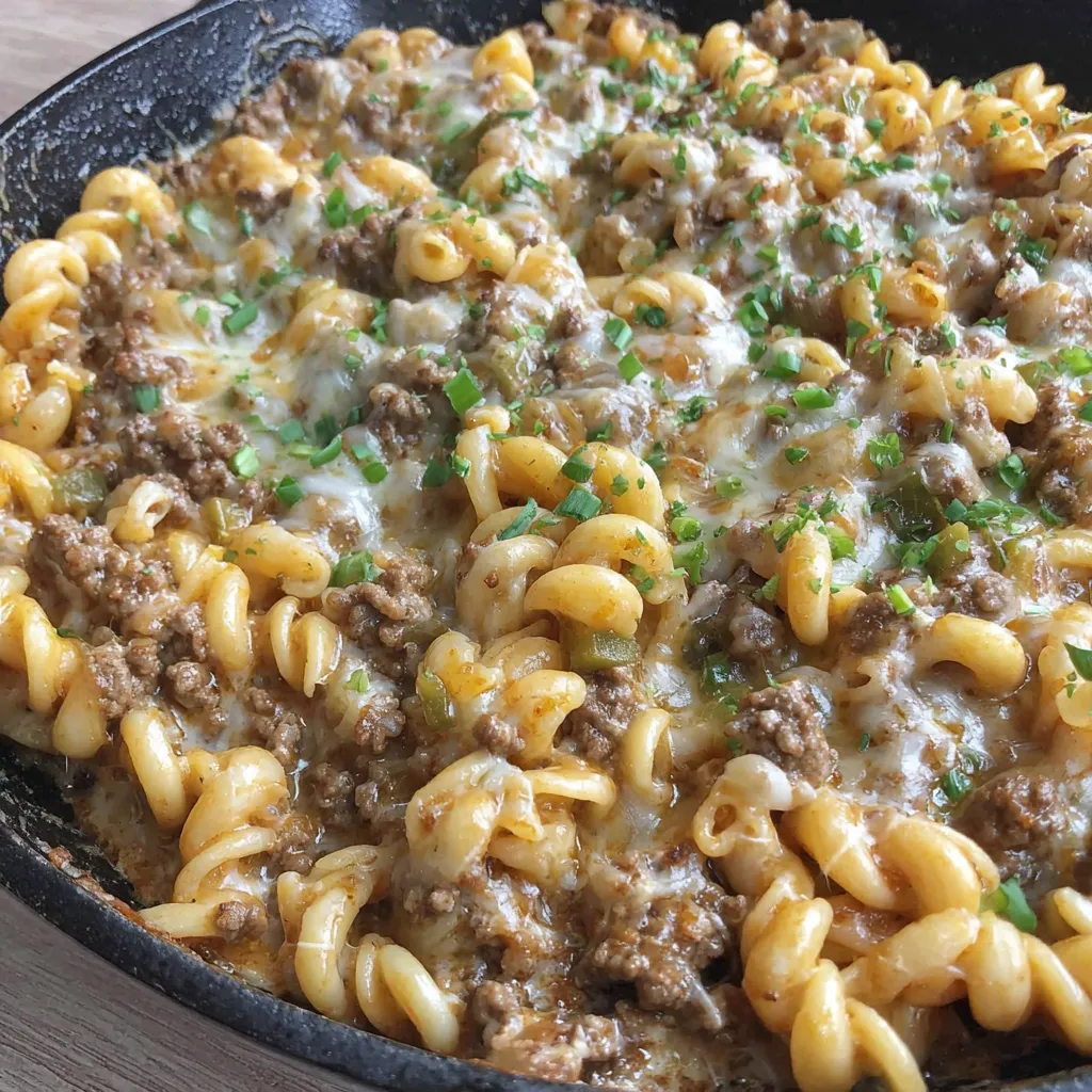 Cheese Steak Homemade Hamburger Helper