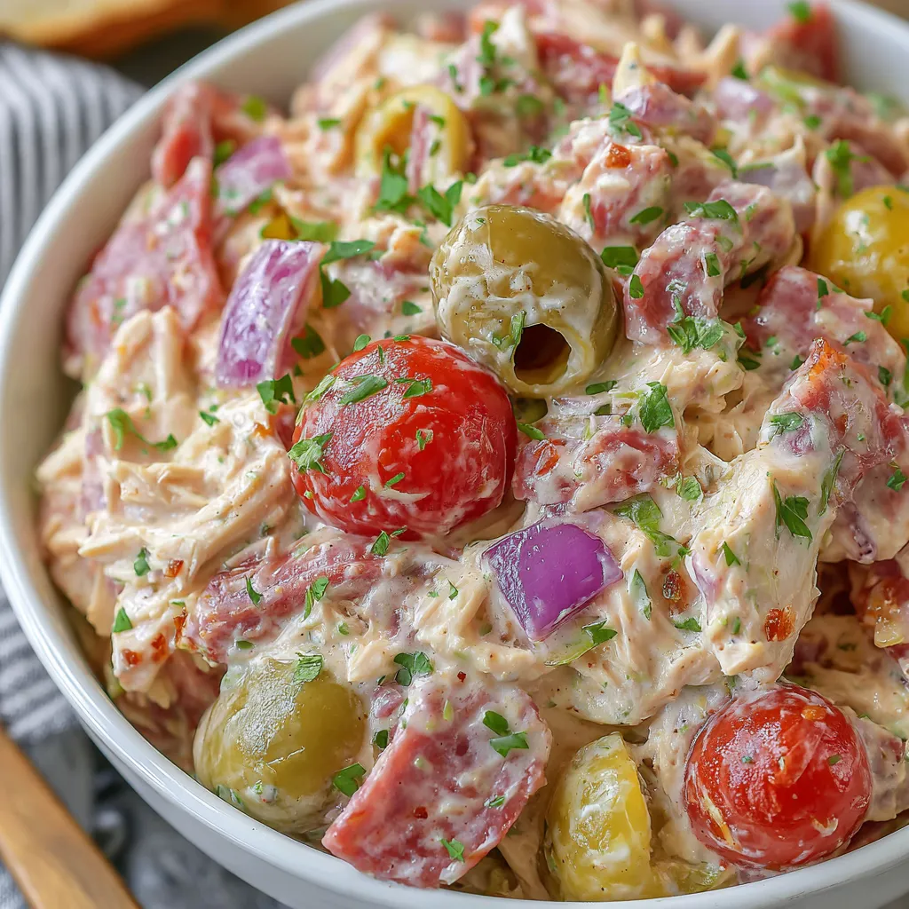 Italian Grinder Chicken Salad