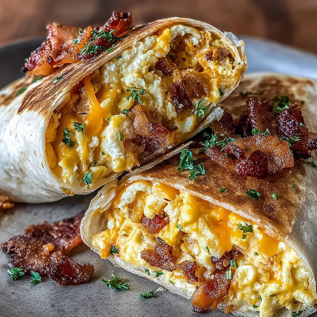 Bacon, Egg & Cheese Breakfast Burrito Recipe