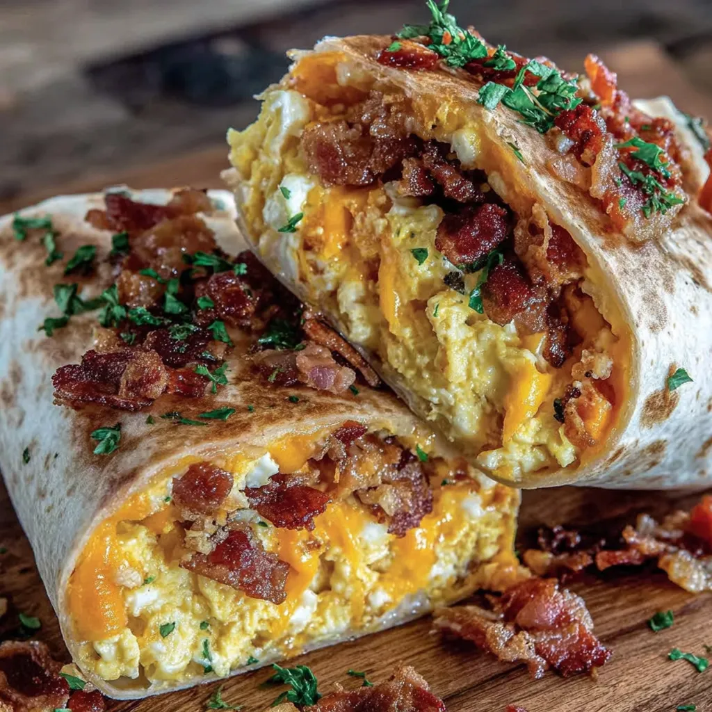 Bacon, Egg & Cheese Breakfast Burrito Recipe