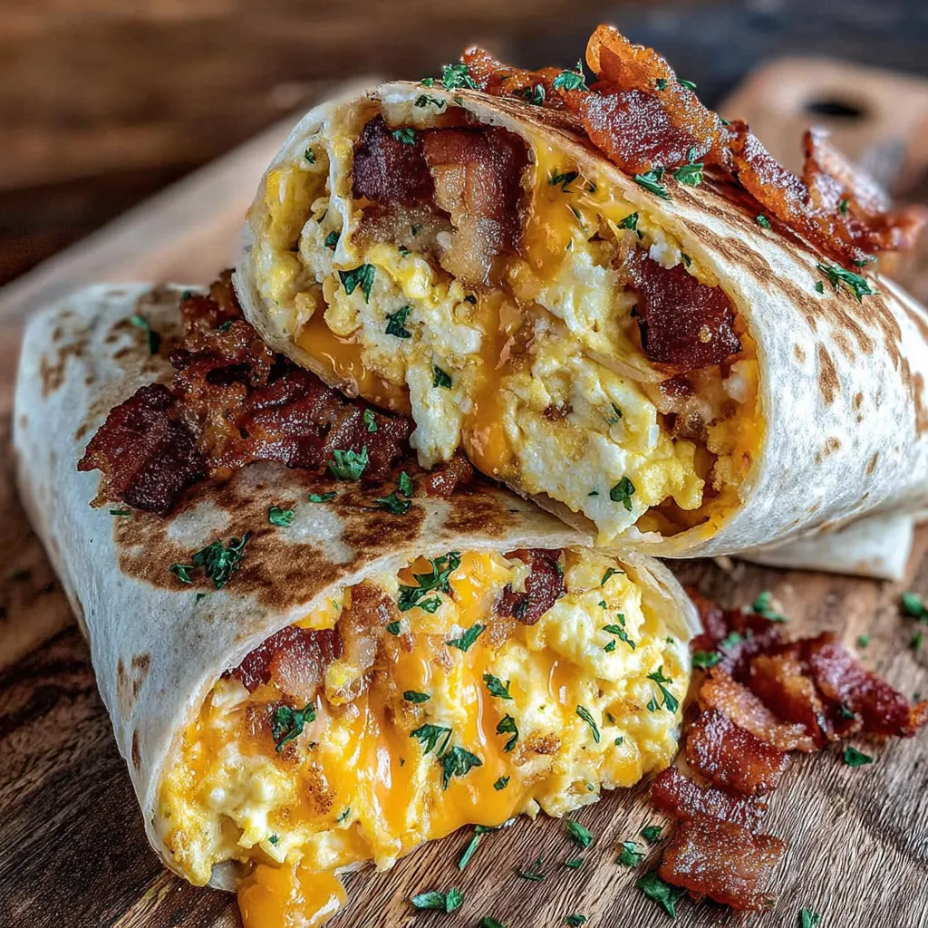 Bacon, Egg & Cheese Breakfast Burrito Recipe