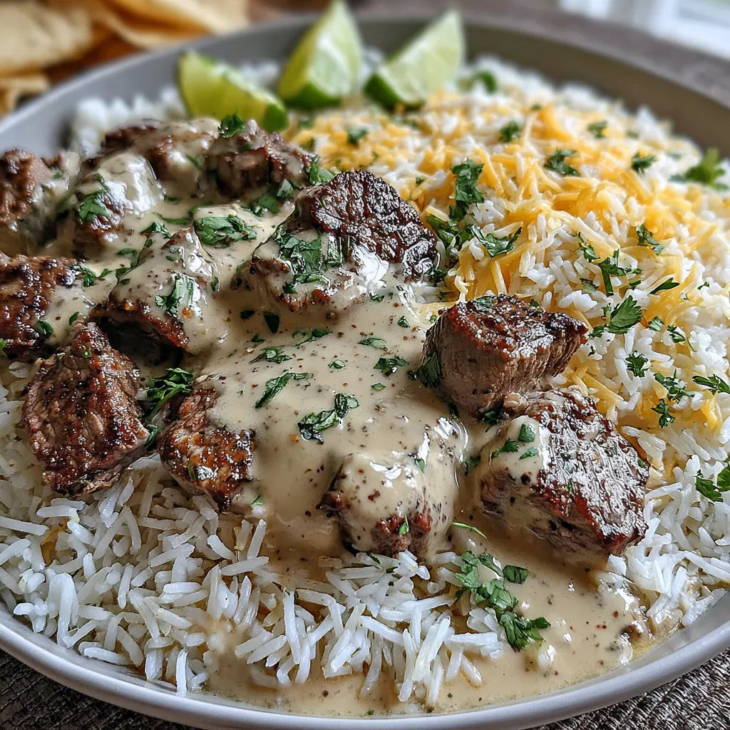 Steak and Queso Rice