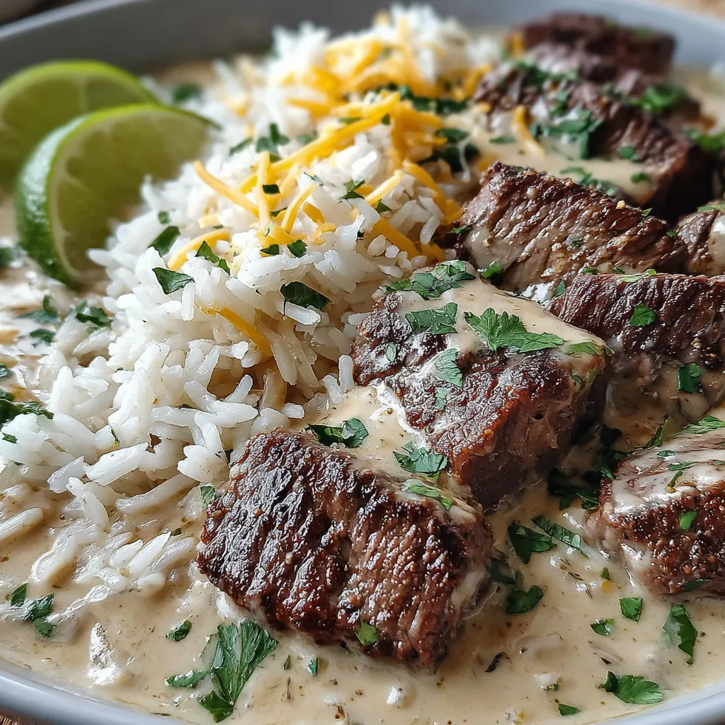 Steak and Queso Rice
