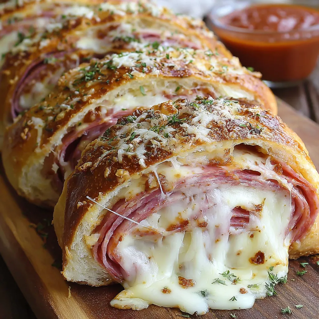 Italian Stromboli Stuffed Bread